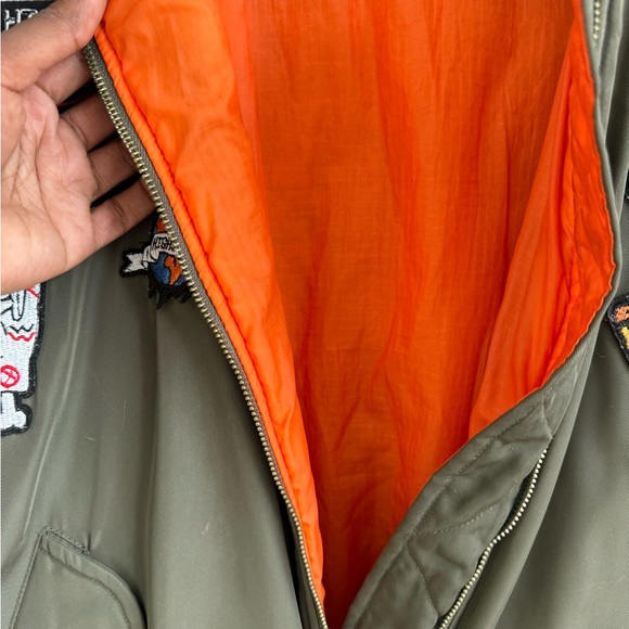 ARMY GREEN BOMBER JACKET - Picture 7 of 10